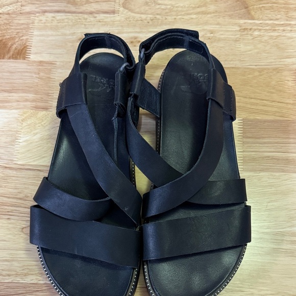 Sorel Black women's Sandals - Picture 6 of 8